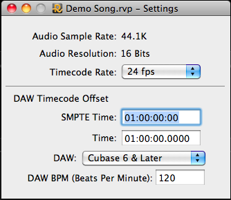 AU SMPTE setting